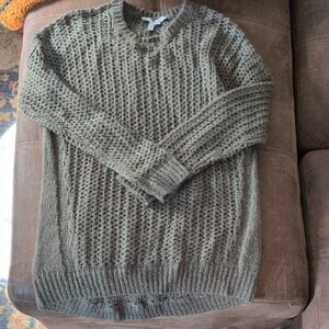 BCBGeneration Men's Textured Knit Sweater - Olive